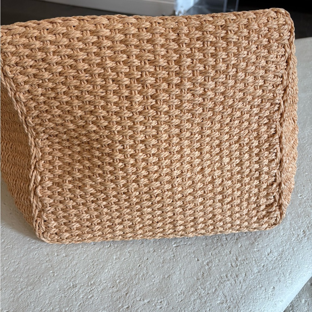 All Saints Natural Woven Tote with Black Interior - Picture 3 of 5